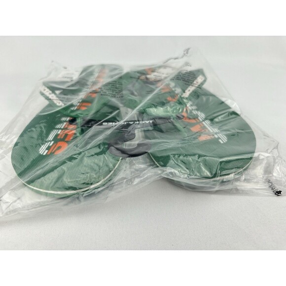 JACK & JONES Premium Flip Flops Sandals Amazon Green Orange Logo Size 11/12 - Picture 7 of 9